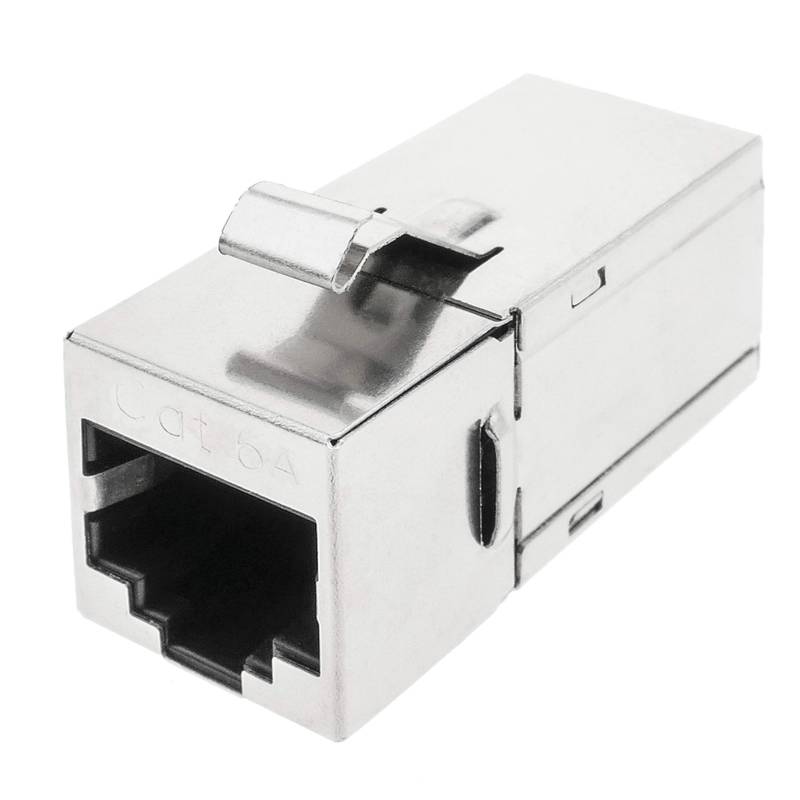 BeMatik Keystone RJ45 weiblich auf RJ45 weiblich Cat.6A FTP kompakt Metall (RX037) von BEMATIK.COM