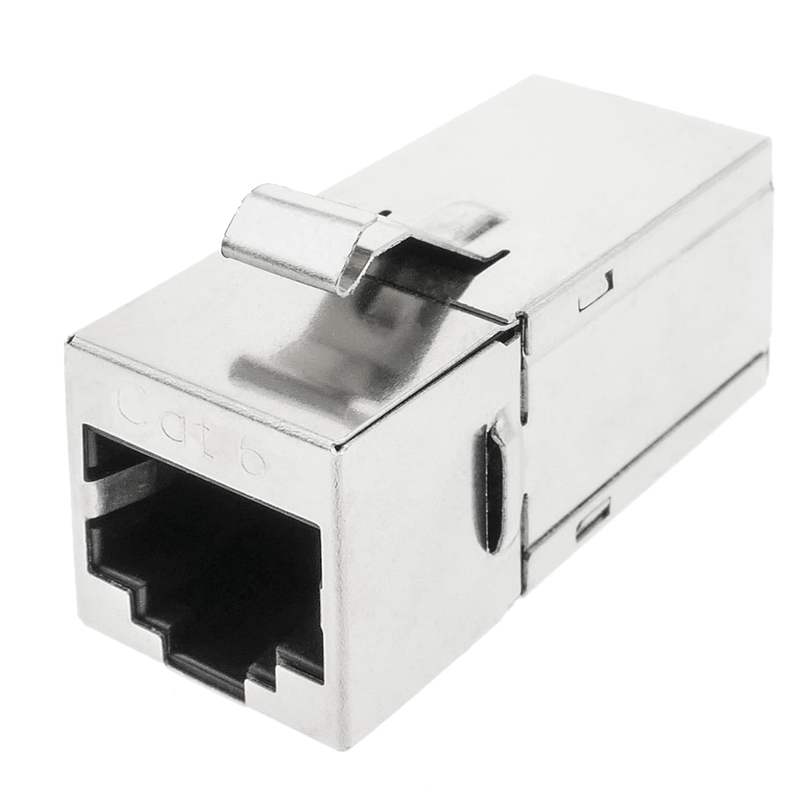 BeMatik - Stecker Keystone RJ45 weiblich zu RJ45 weiblich Cat.6 FTP kompaktes metallic BeMatik - Stecker Keystone RJ45 weiblich zu RJ45 weiblich Cat.6 FTP kompaktes metallic von BEMATIK.COM