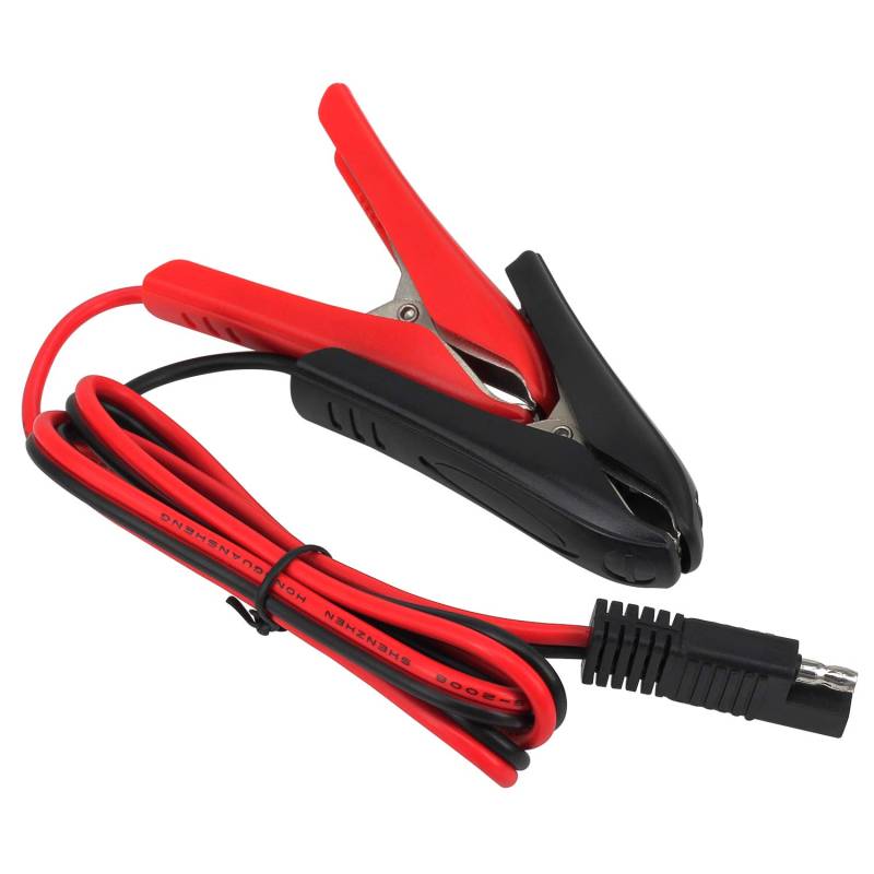 BENACES Krokodilklemme auf SAE-Stecker, 12 V, Krokodilklemme, Klemme auf SAE 2-polig, Schnelltrennadapter, Lade-Verlängerungskabel, für Solarpanel, Autos, Motorräder von BENACES
