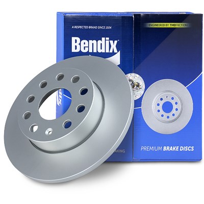 Bendix 1x Bremsscheibe voll hinten [Hersteller-Nr. BDS1049] für Audi, Seat, Skoda, VW von Bendix