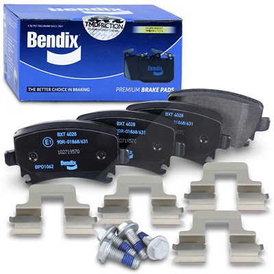 Bendix Bremsbelagsatz hinten [Hersteller-Nr. BPD1062] für Audi, Seat, Skoda, VW von Bendix