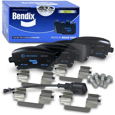 Bendix Bremsbelagsatz mit Warnkontakt hinten [Hersteller-Nr. BPD1163] für VW von Bendix