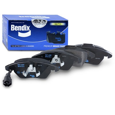 Bendix Bremsbelagsatz mit Warnkontakt vorne [Hersteller-Nr. BPD1014] für Audi, Seat, Skoda, VW von Bendix