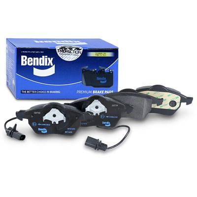 Bendix Bremsbelagsatz mit Warnkontakt vorne [Hersteller-Nr. BPD1073] für Audi, Seat, Skoda, VW von Bendix