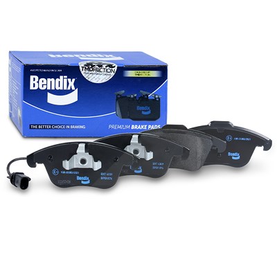 Bendix Bremsbelagsatz mit Warnkontakt vorne [Hersteller-Nr. BPD1076] für Audi von Bendix