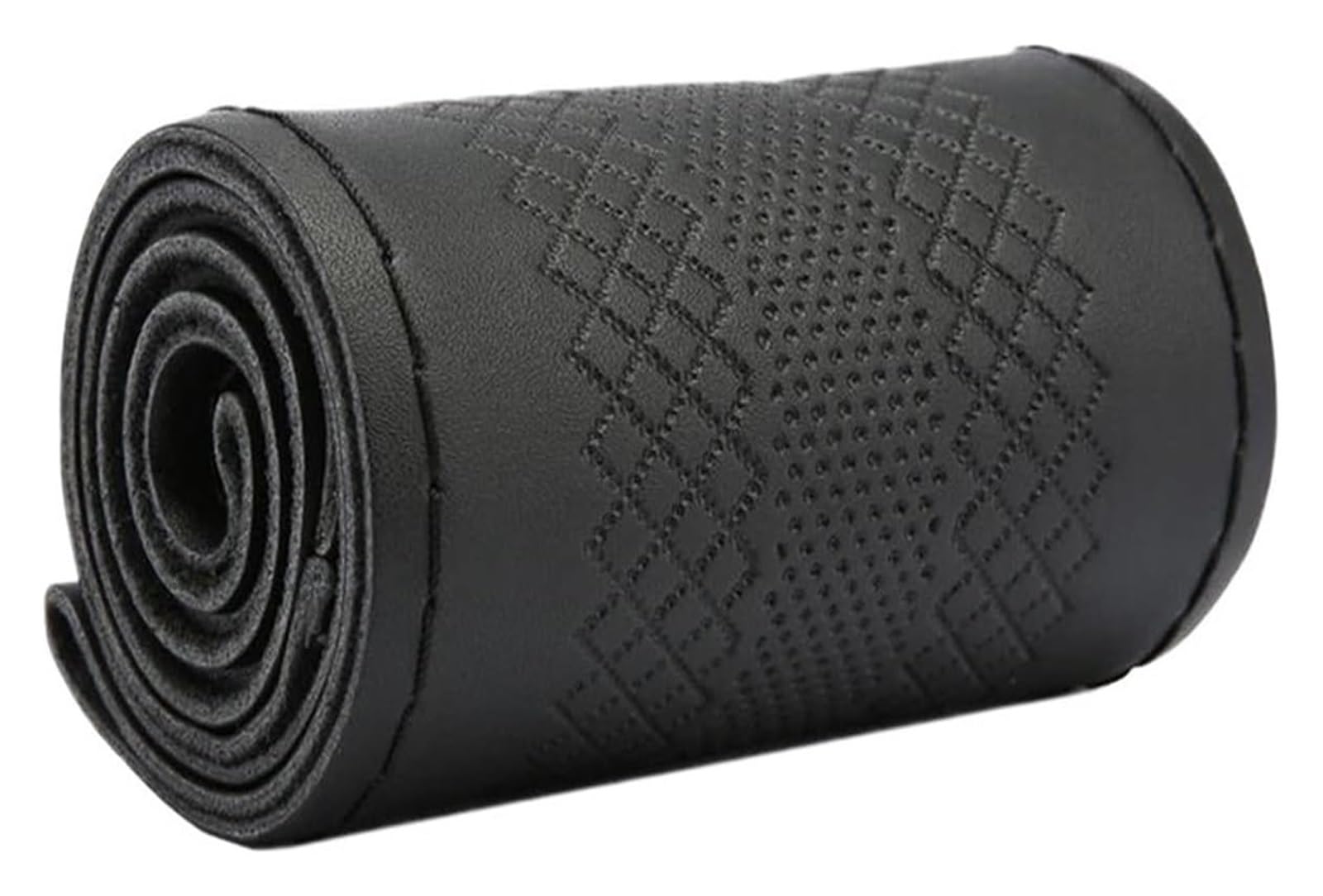 Auto Lenkradabdeckung 38 cm 15 Zoll Auto-Innenausstattung Kunstleder-Autolenkrad-Geflechtbezug Handgenähte Weiche Anti-Rutsch-Lenkradbezüge(Schwarz) von BENELKZAFA