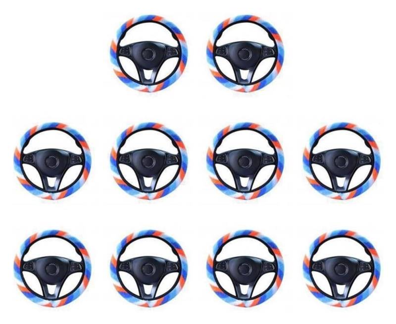 Auto Lenkradabdeckung Für 1~10PCS Regenbogen Farbe Flusen Lenkrad Abdeckung Auto Innen Dekoration Abdeckung Lenkrad Schutz(Style A 10pcs) von BENELKZAFA