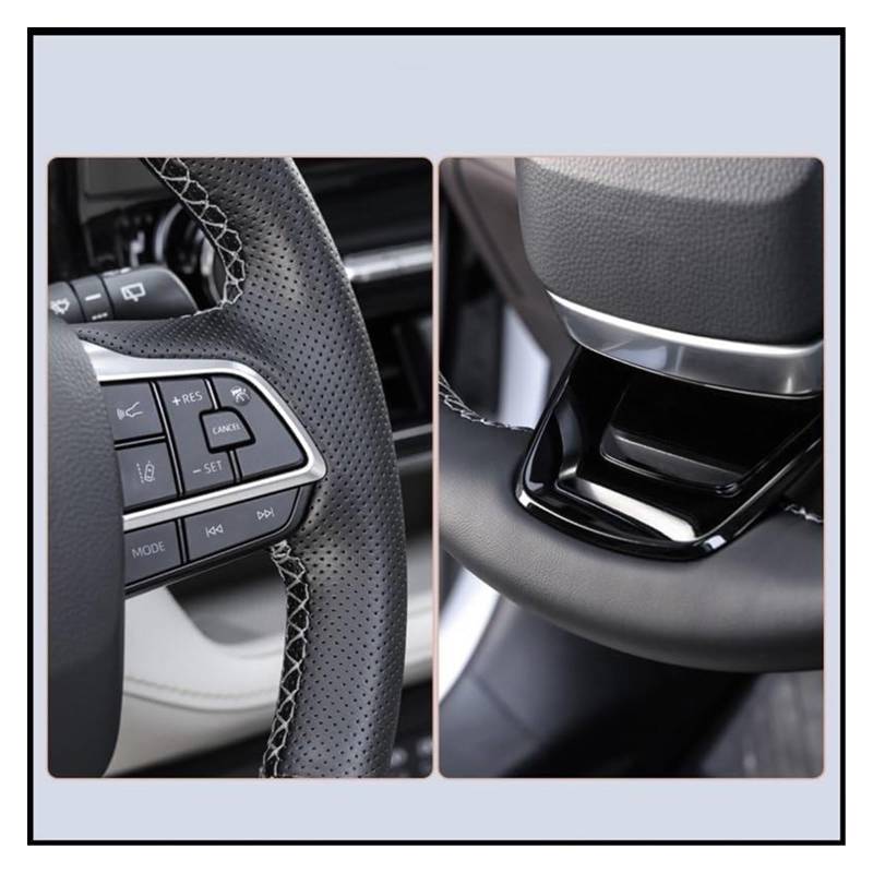 Auto Lenkradabdeckung Für A180 A200 B180 B200 C180 C260 C300 E200 E300 Echtes Leder Autozubehör Braid Auto Lenkradbezug(Grey Thread) von BENELKZAFA