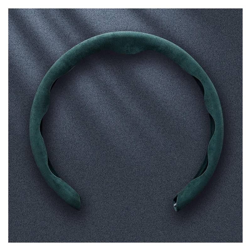 Auto Lenkradabdeckung Für Auto Lenkrad Abdeckung 38cm 15 Zoll Atmungsaktive Zubehör Für D Typ/O Typ Lenkrad Schutz(Dark Green) von BENELKZAFA