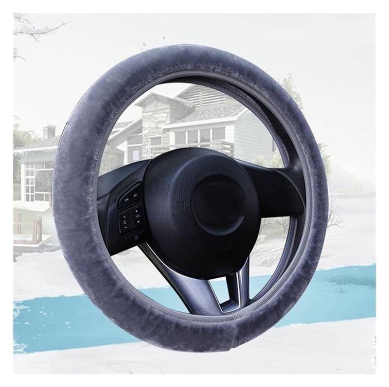 Auto Lenkradabdeckung Für Auto-Lenkungsabdeckung Schalthebel Handbremse Abdeckung Schutz Lenkradbezüge Lenkradschutz(Grey) von BENELKZAFA