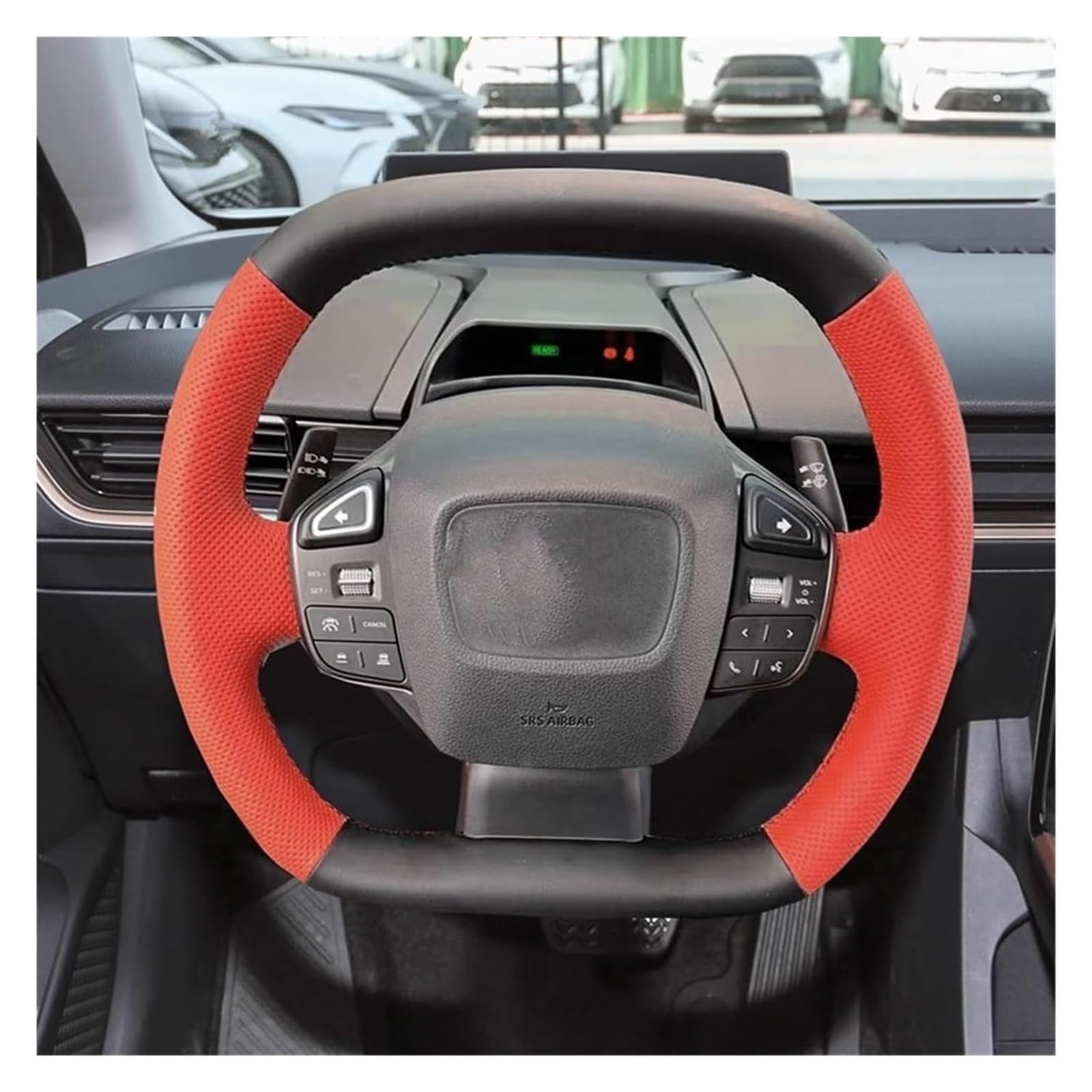 Auto Lenkradabdeckung Für BZ3 2023 Maßgeschneiderte Handgenähte Leder-Autogriffabdeckung Auto-Lenkradabdeckungen Lenkradschutz Auto Lenkradabdeckung Für BZ3 2023 Maßgeschneiderte Handgenähte Leder-Autogriffabdeckung Auto-Lenkradabdeckungen Lenkradschutz von BENELKZAFA