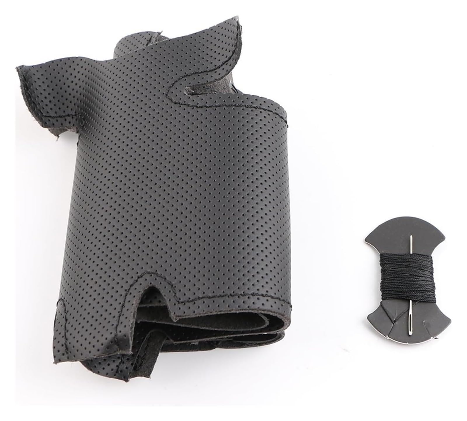 Auto Lenkradabdeckung Für E-Klasse W210 E200 240 280 320 W140 S320 350 420 Ledergeflecht Maßgeschneiderte Auto-Lenkradabdeckung(Black Thread) von BENELKZAFA