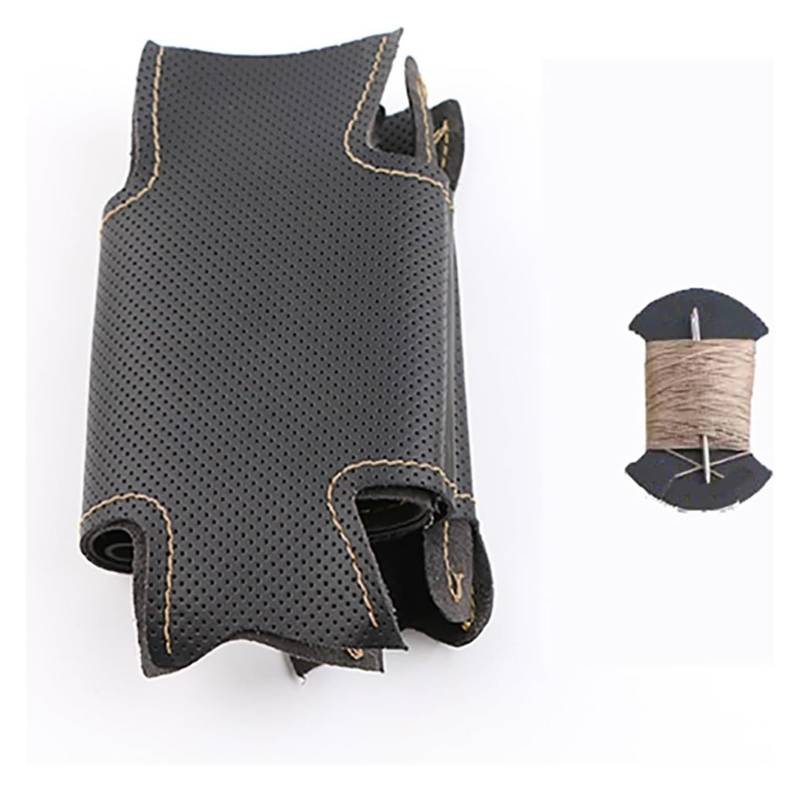 Auto Lenkradabdeckung Für E60 E63 E64 M5 2005-2010 M6 2007 Schwarzes Ledergeflecht Für Lenkrad Individuelle DIY-Autolenkradabdeckung(Beige Thread) von BENELKZAFA
