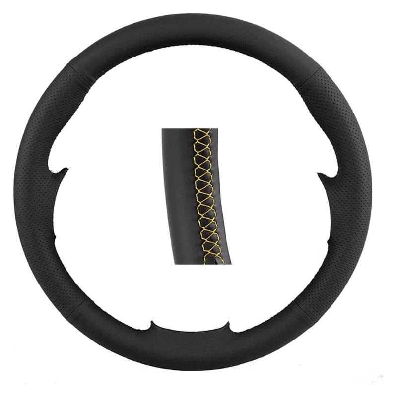 Auto Lenkradabdeckung Für F20 F21 F22 F23 F30 F31 F34 F32 F33 F36 Geflochtene Handgenähte Kunstleder-Lenkradabdeckung(Yellow line) von BENELKZAFA