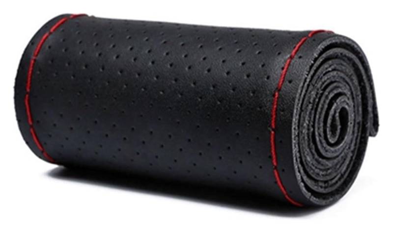 Auto Lenkradabdeckung Für Flechten Am Lenkrad Mit Nadel Und Faden Kunstleder Durchmesser 38cm Lenkradschutz(rot) von BENELKZAFA