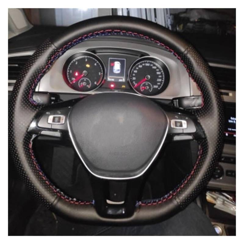 Auto Lenkradabdeckung Für G&olf 7 Für Mk7 Für J&etta Für p&assat B8 DIY Schwarz Lenkrad Abdeckung Künstliche Leder Lenkrad Schutz(Blau) von BENELKZAFA