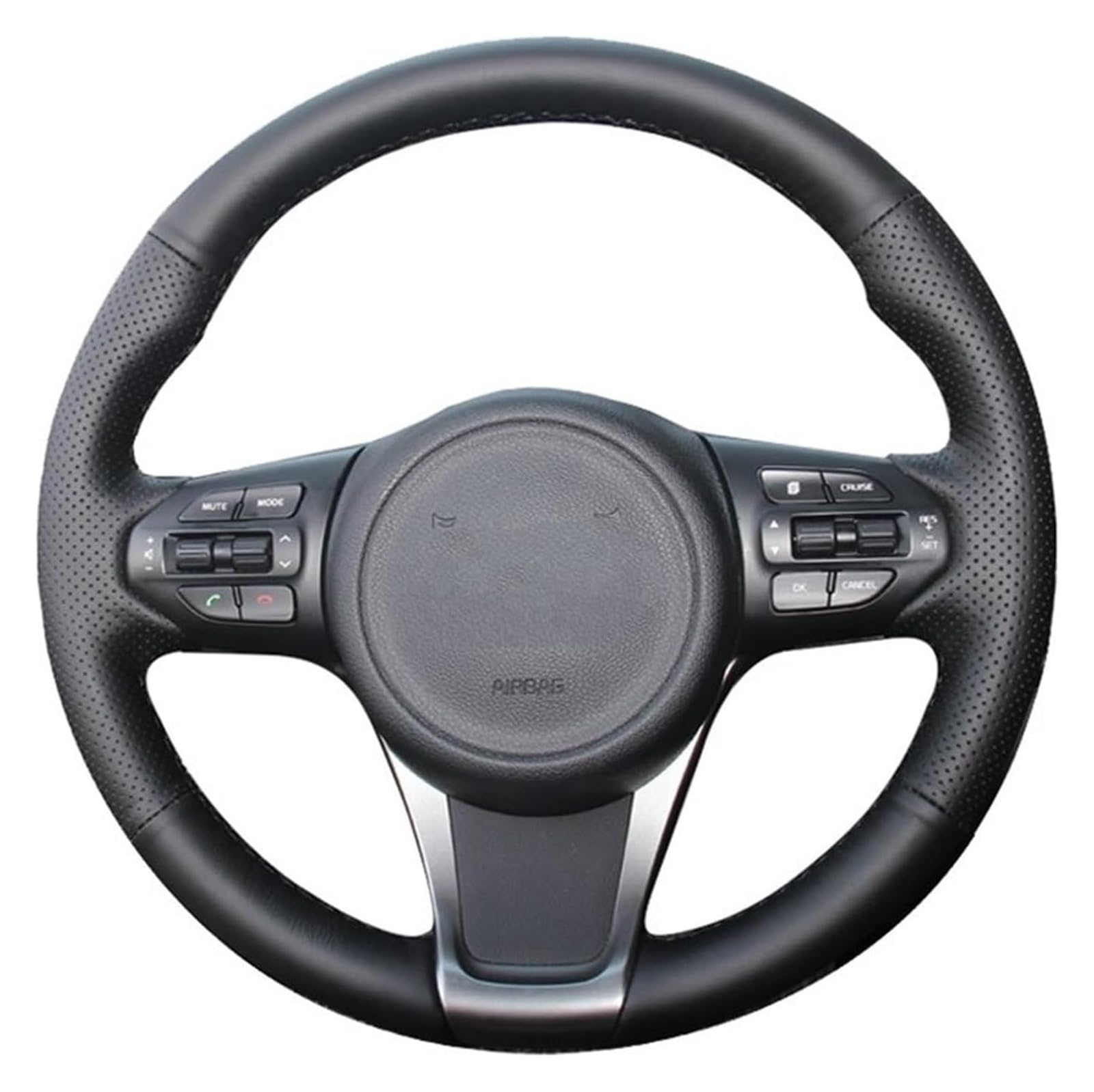 Auto Lenkradabdeckung Für Haval H6 3. Generation 2021-2023 Handnähen Autolenkung Lenkradschutzabdeckung Lenkradschutz(Dark Gray Thread) von BENELKZAFA