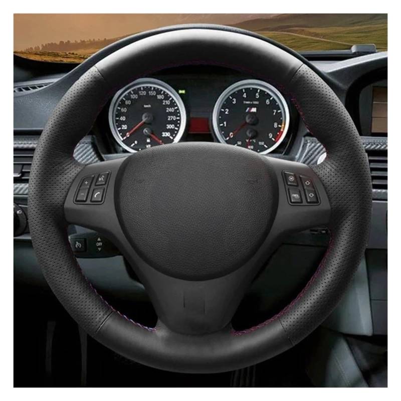 Auto Lenkradabdeckung Für M3 E90 E91 E92 E93 E87 E81 E82 E88 X1 E84 Auto Lenkradbezug Schwarz Geflecht Abdeckungen Lenkradschutz(Style12) von BENELKZAFA