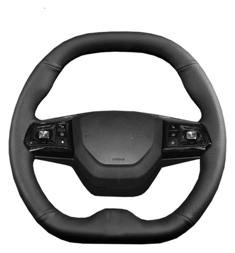 Auto Lenkradabdeckung Für MG4 2022 2023 Für MG Hand Nähen Auto Lenkrad Abdeckung Geflecht Auf Lenkrad Wrap Lenkrad Schutz(Gelb) von BENELKZAFA
