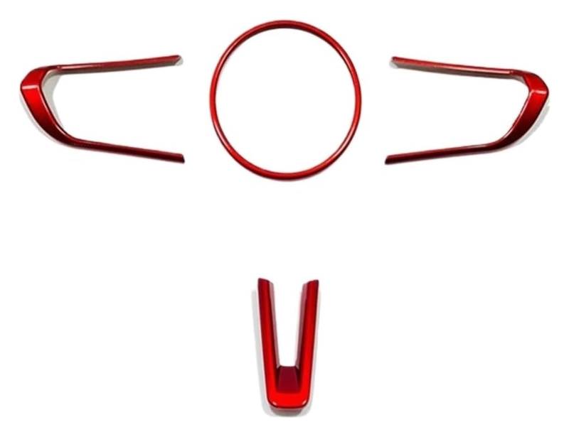 Auto Lenkradabdeckung Für Mazda 3 MX-30 CX-50 CX-60 CX-30 2022 2023 Rot Zubehör Auto Lenkrad Abdeckung Schalter Aufkleber Rahmen Trim von BENELKZAFA