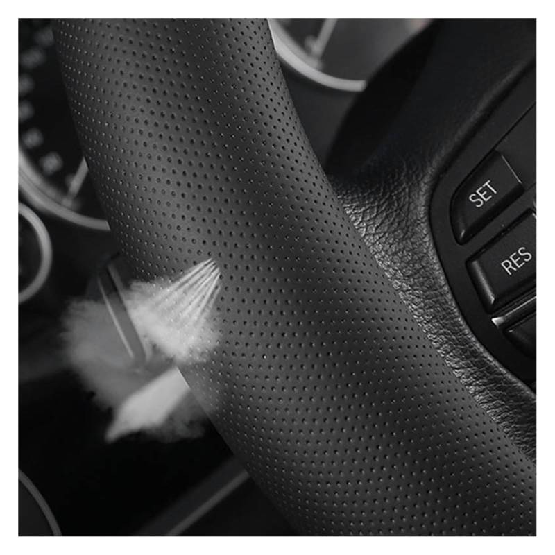 Auto Lenkradabdeckung Für Polo Für G&olf 7 D Form O Form Auto Lenkrad Abdeckung rutschfeste PU Leder Abdeckung Lenkrad Schutz(Gray-D Type) von BENELKZAFA