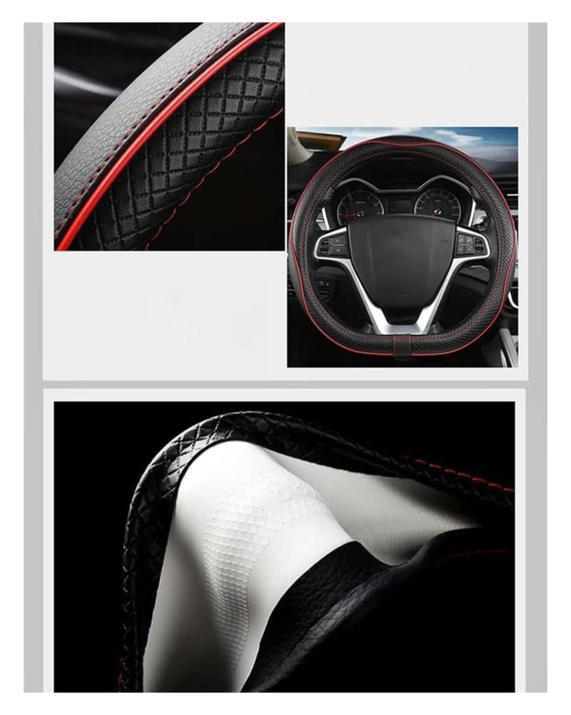 Auto Lenkradabdeckung Für Vauxhall Für Combo Für Tour 2002-2017+ Ultradünne Lenkradabdeckung Aus Kohlefaserleder(- Black) von BENELKZAFA