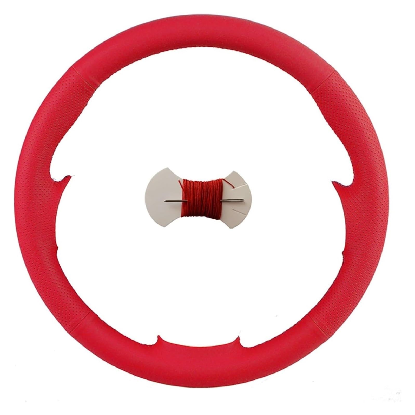 Auto Lenkradabdeckung Für Volvo S80 2006-2009 XC70 2007-2010 V70 2009 Lenkradschutzabdeckung Leder Auto Lenkradbezug(rot) von BENELKZAFA