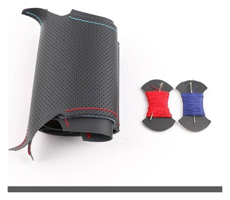Auto Lenkradabdeckung Für Volvo V40 XC60 S60 LV60 S80L Künstliche Leder Lenkrad Braid Auto Griff Abdeckung DIY(Red Blue Thread) von BENELKZAFA