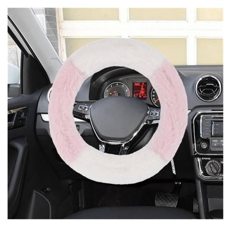Auto Lenkradabdeckung Für Warme Lenkrad Abdeckung Plüsch Abdeckung Für Frauen 15 Zoll Universal Auto Zubehör Abdeckung Lenkrad Schutz(Schwarz) von BENELKZAFA