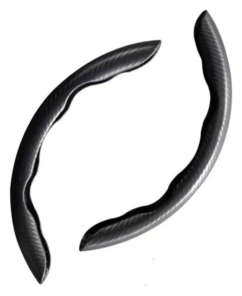 Auto Lenkradabdeckung Kann Das Lenkrad Vor Beschädigungen Und Verschleiß Durch Langfristige Nutzung Direkte Sonneneinstrahlung Und Temperaturschwankungen Schützen(Black 2PCS) von BENELKZAFA