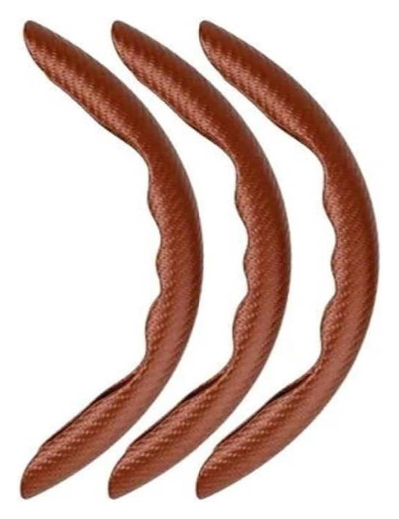 Auto Lenkradabdeckung Kann Das Lenkrad Vor Beschädigungen Und Verschleiß Durch Langfristige Nutzung Direkte Sonneneinstrahlung Und Temperaturschwankungen Schützen(Brown 3PCS) von BENELKZAFA