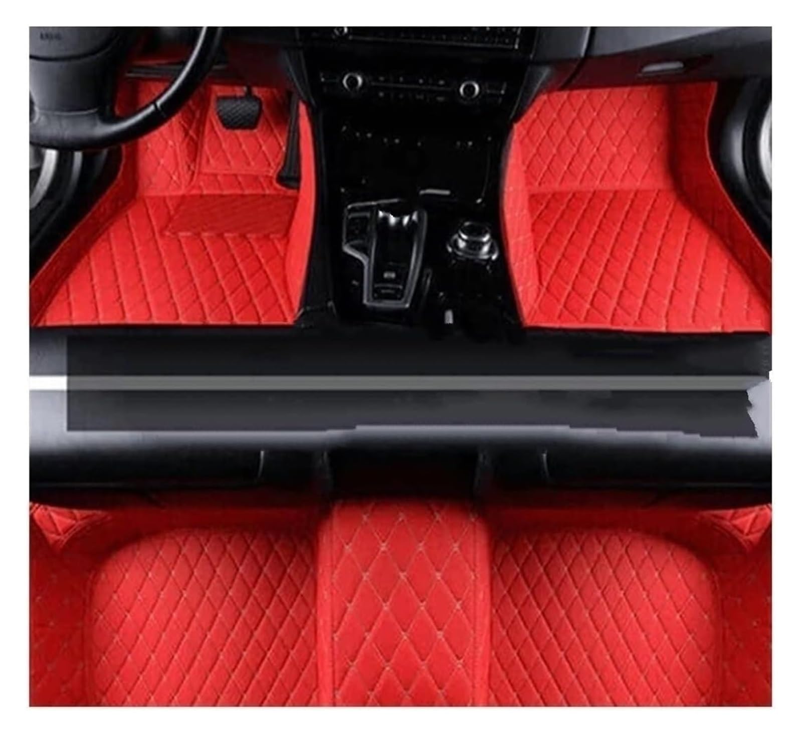 Fußmatten Auto Für Fit Für Jazz 2001 2002 2003 2004 2005 2006 2007 5-Sitzer Ledermattenbezüge Bodeninnenausstattung Automatte Autofußmatten(LHD 1 Set 10) von BENELKZAFA