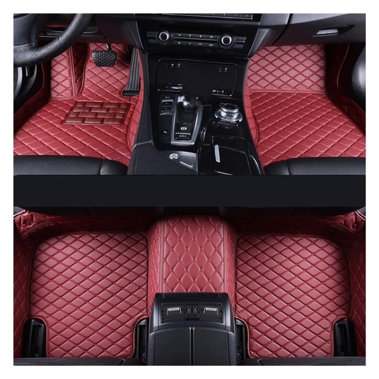Fußmatten Auto Für Land Cruiser 200 2008-2020 Lederteppiche Teppiche Fußpolster Automatte Auto Fußmatten(1) von BENELKZAFA