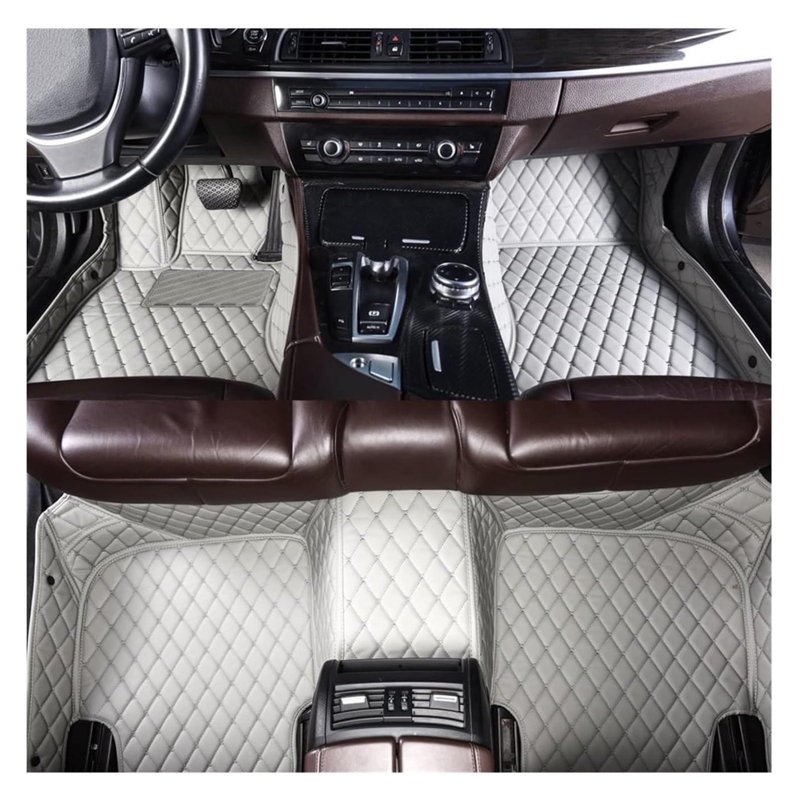 Fußmatten Auto Für Land Cruiser 200 2008-2020 Lederteppiche Teppiche Fußpolster Automatte Auto Fußmatten(10) von BENELKZAFA
