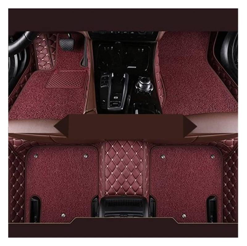 Fußmatten Auto Für N&issan Für Qashqai J11 2019-2014 Auto-Fußmatten Bodenbeläge Lederteppiche Innenausstattung Automatte(1 Set 6pcs 1) von BENELKZAFA