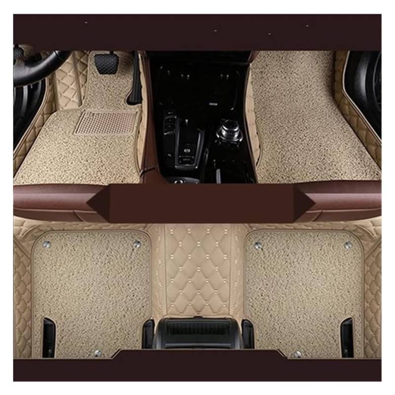 Fußmatten Auto Für N&issan Für Qashqai J11 2019-2014 Auto-Fußmatten Bodenbeläge Lederteppiche Innenausstattung Automatte(1 Set 6pcs 3) von BENELKZAFA