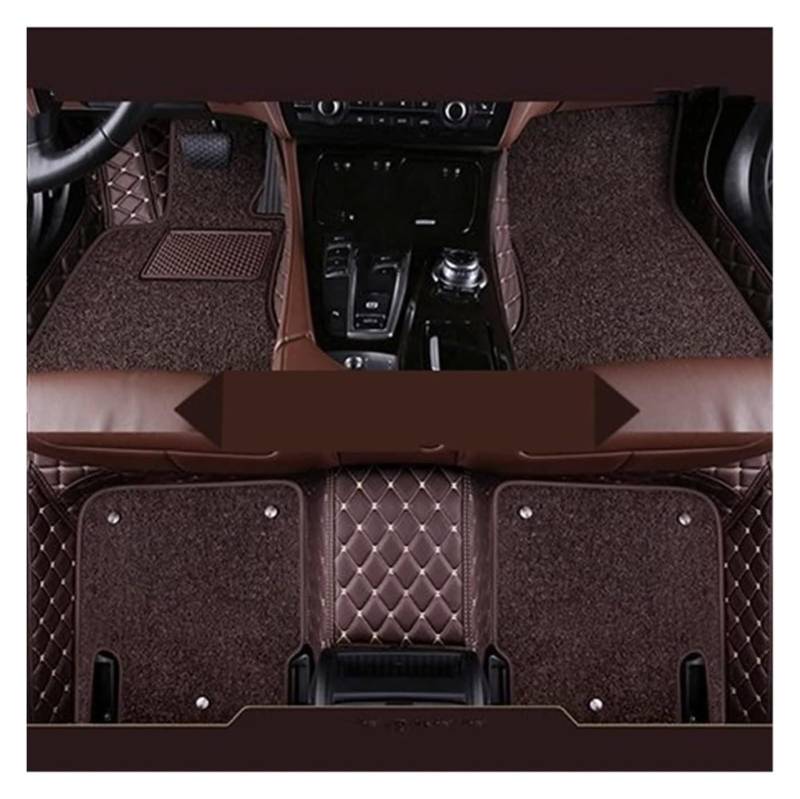 Fußmatten Auto Für N&issan Für Qashqai J11 2019-2014 Auto-Fußmatten Bodenbeläge Lederteppiche Innenausstattung Automatte(1 Set 6pcs 6) von BENELKZAFA