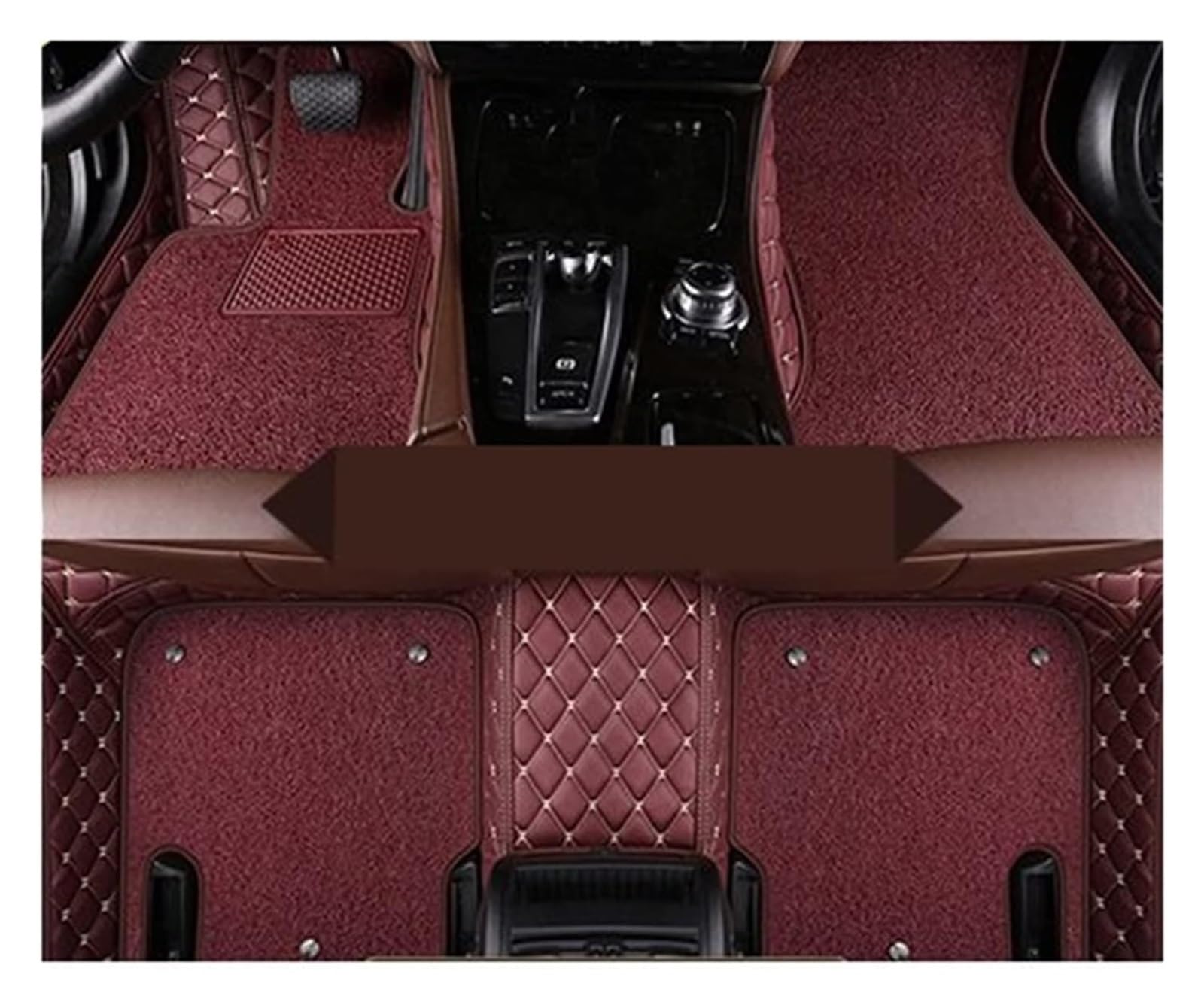 Fußmatten Auto Für T&oyota Für Levin Hybrid 2018 2017 2016 Auto-Fußmatten Innenausstattung Zubehör Schützen Sie Teppiche Abdeckung Auto-Matte Teppiche(1 Set 6pcs 1) von BENELKZAFA