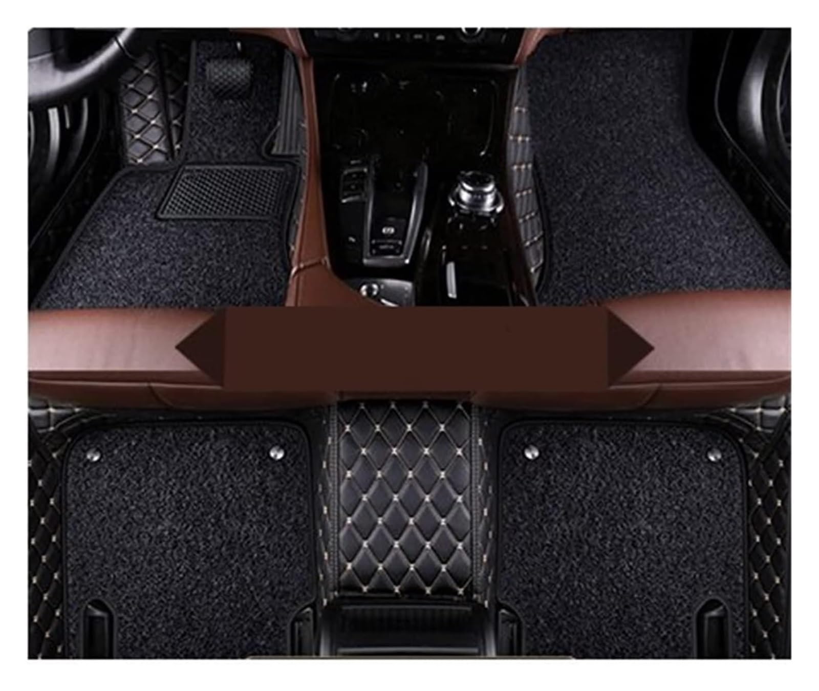 Fußmatten Auto Für T&oyota Für Levin Hybrid 2018 2017 2016 Auto-Fußmatten Innenausstattung Zubehör Schützen Sie Teppiche Abdeckung Auto-Matte Teppiche(1 Set 6pcs 4) von BENELKZAFA