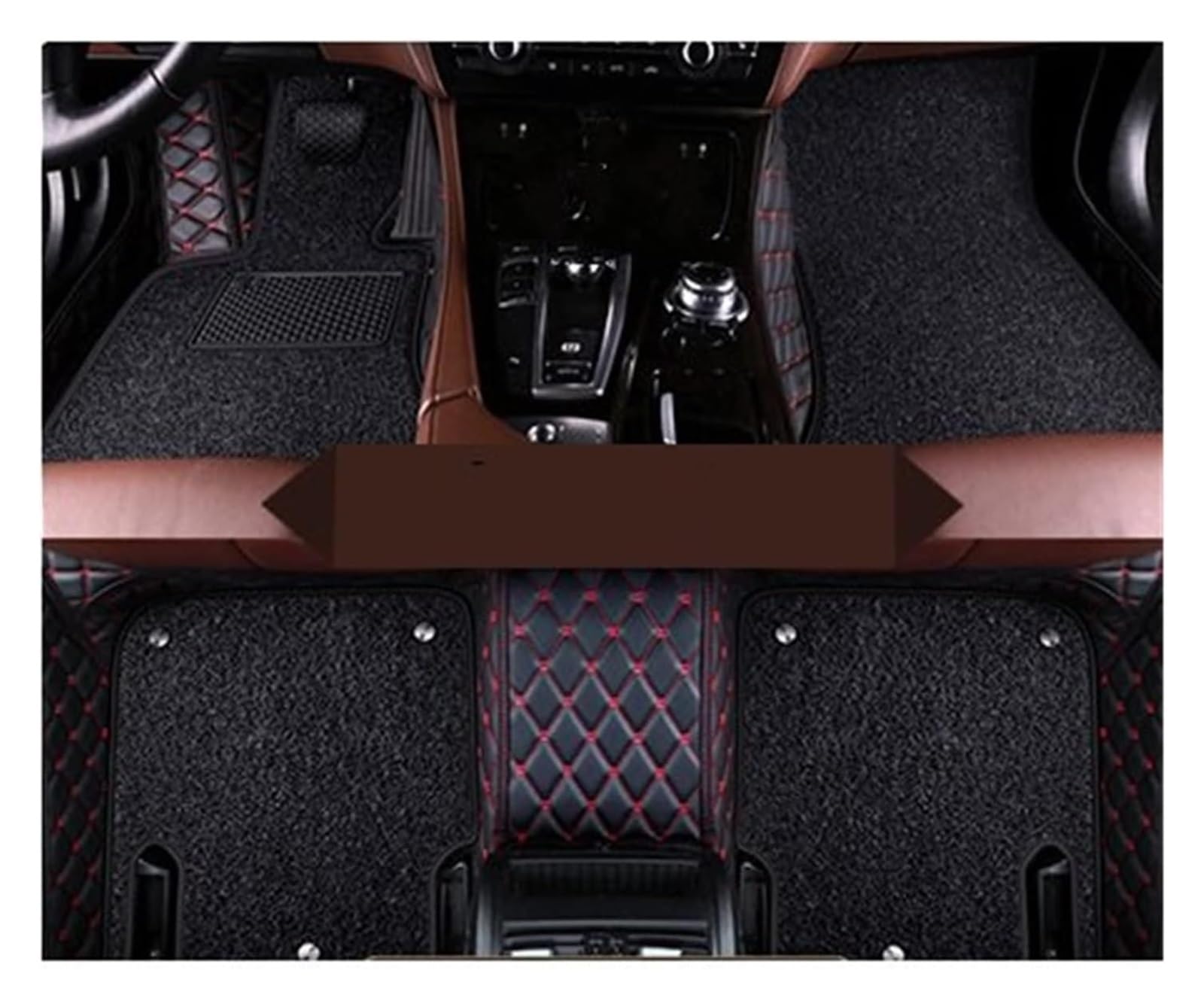 Fußmatten Auto Für T&oyota Für Levin Hybrid 2018 2017 2016 Auto-Fußmatten Innenausstattung Zubehör Schützen Sie Teppiche Abdeckung Auto-Matte Teppiche(1 Set 6pcs 5) von BENELKZAFA