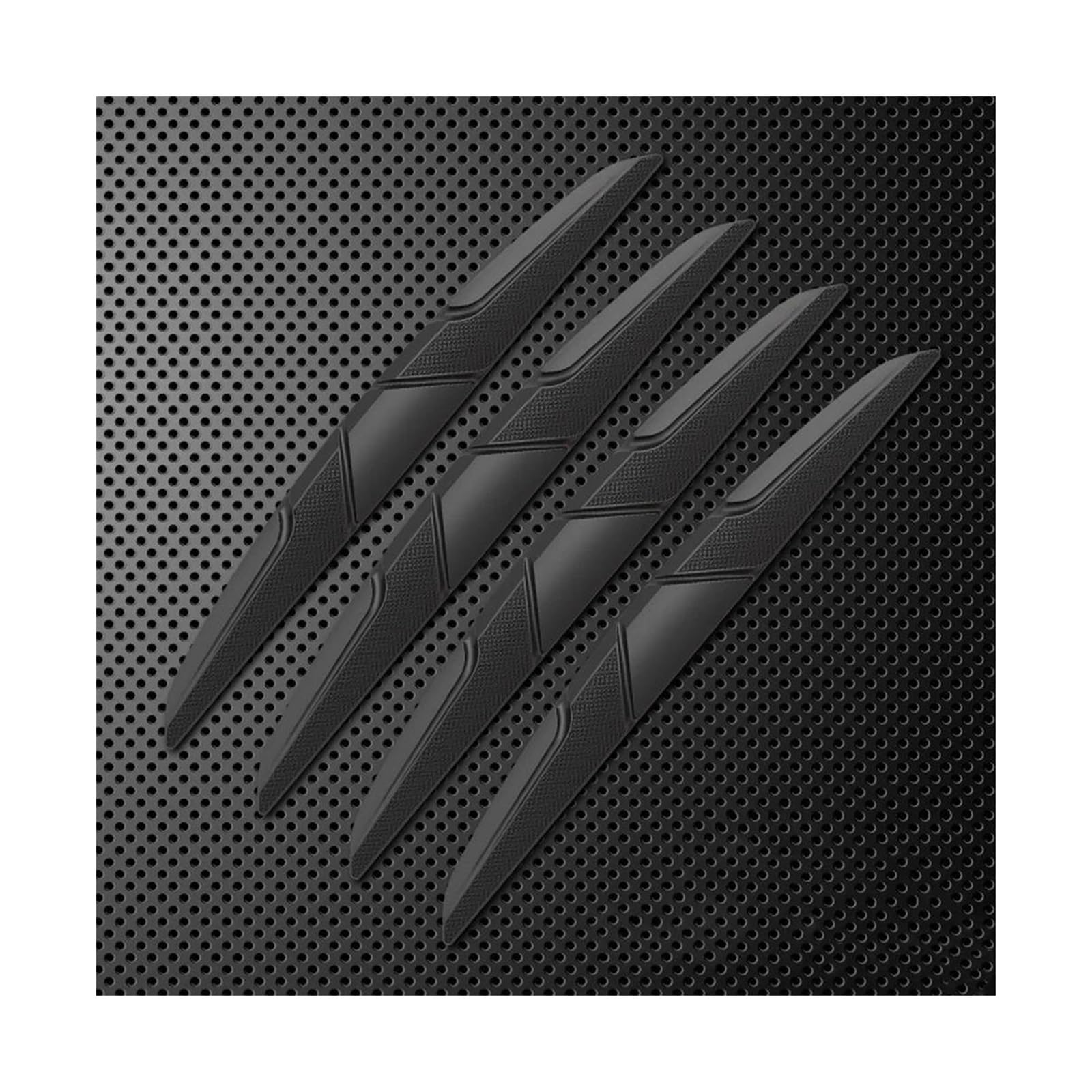 Antikollisionsschutzleistenaufkleber Autotürkanten-Silikon-Seitenschutz Rückspiegel-Abdeckstreifen 4 Stück Auto-Außentürgriffe (Color : Schwarz) von BENSIL