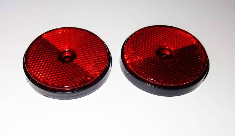 2x Katzenaugen Reflektoren rot Rückstrahler für PKW Auto Anhänger usw. von BENSON