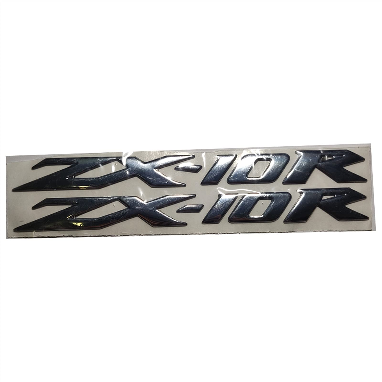 Motorrad 3D Emblem Abzeichen Aufkleber Tank Aufkleber for ZX-10R ZX-14R ZX-6R (Color : ZX-10R Silver) von BERFFX