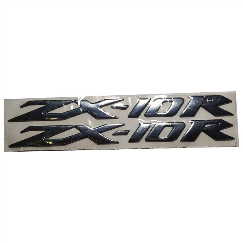 Motorrad 3D Emblem Abzeichen Aufkleber Tank Aufkleber for ZX-10R ZX-14R ZX-6R (Color : ZX-10R Silver) von BERFFX