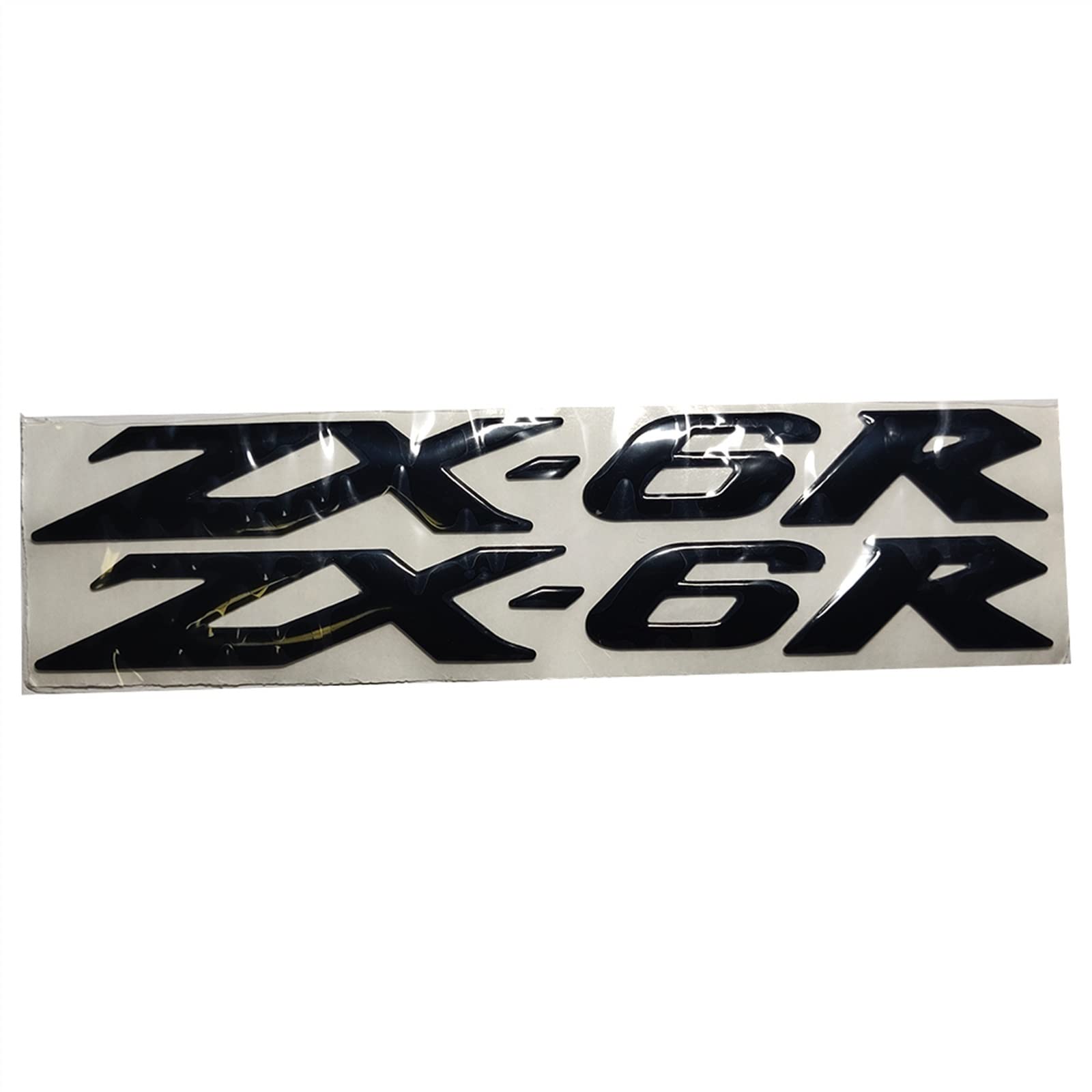 Motorrad 3D Emblem Abzeichen Aufkleber Tank Aufkleber for ZX-10R ZX-14R ZX-6R (Color : ZX-6R Black) von BERFFX