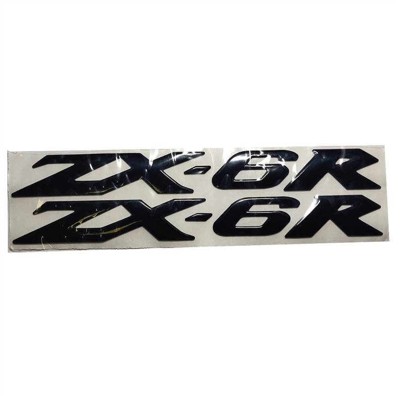 Motorrad 3D Emblem Abzeichen Aufkleber Tank Aufkleber for ZX-10R ZX-14R ZX-6R (Color : ZX-6R Black) von BERFFX