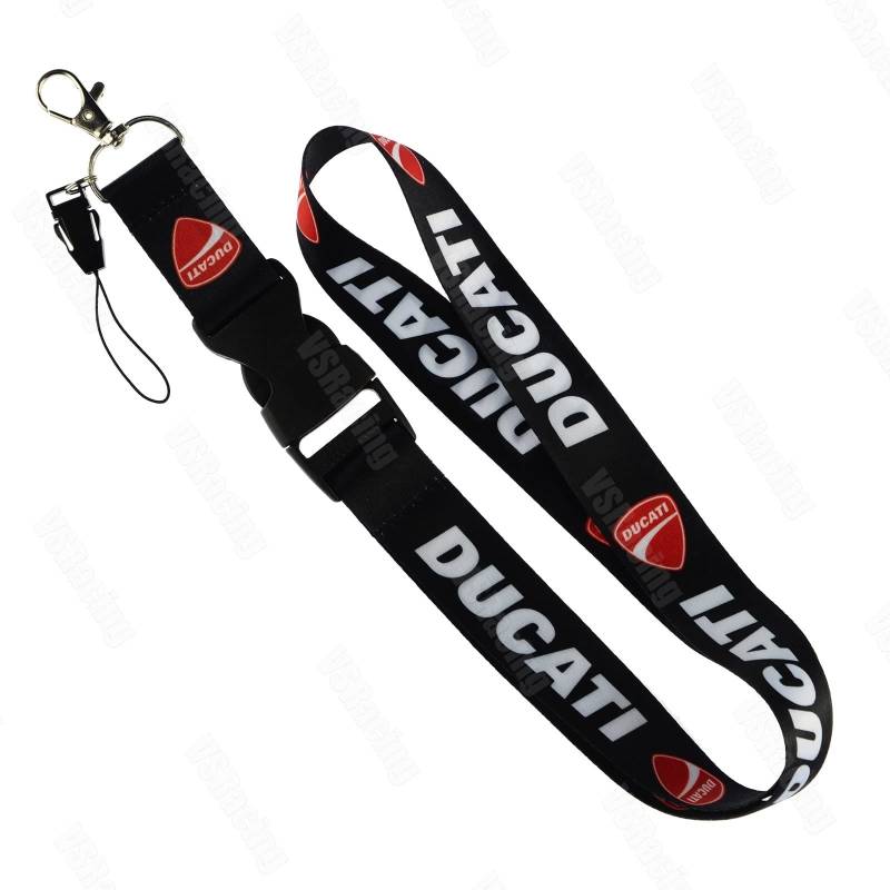 for DU-CA-TI Motorräder Lanyard Handy Umrüstung Rennwagen Schlüsselanhänger ID-Halter Handy-Umhängeband Schnellverschluss (Color : Black) von BERFFX