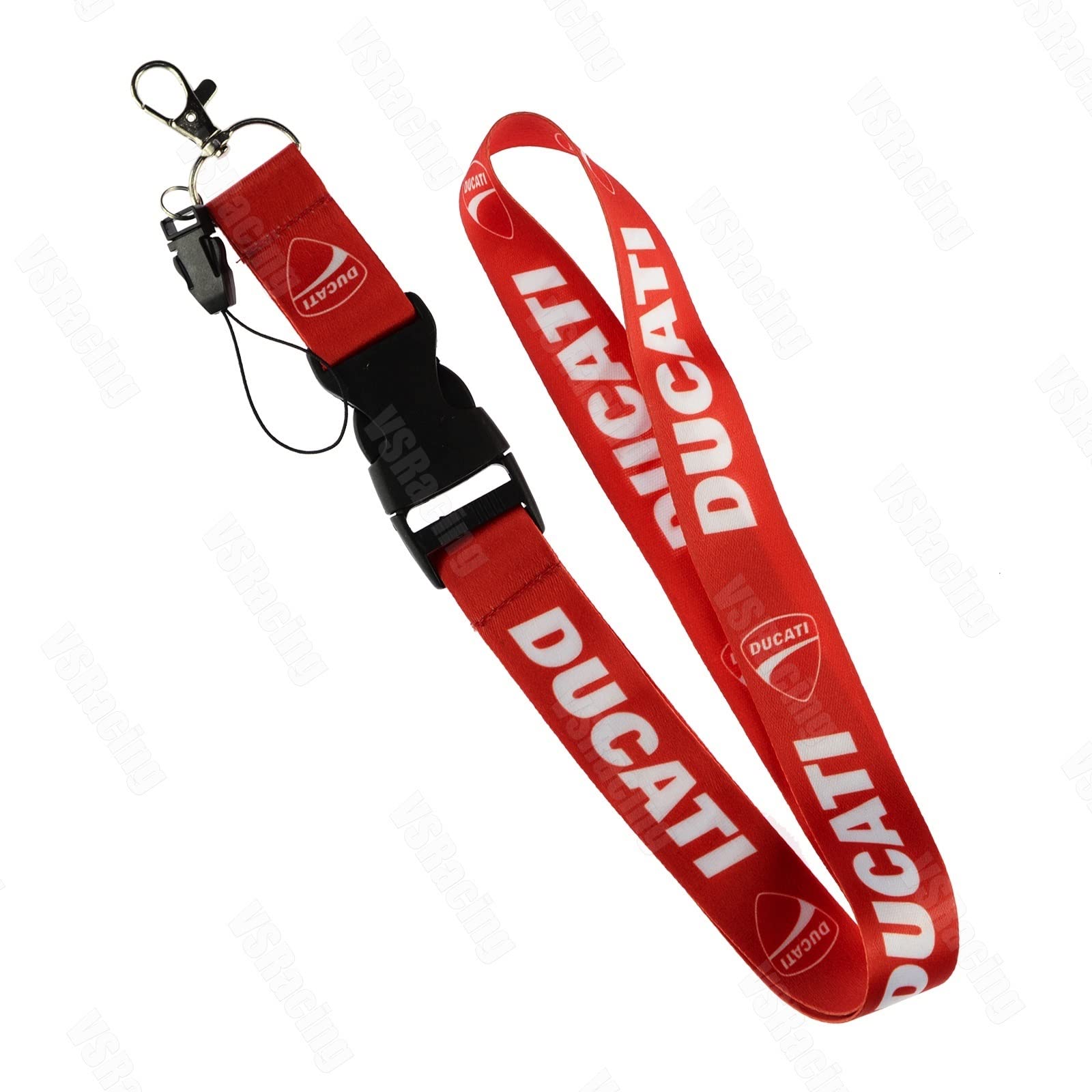 for DU-CA-TI Motorräder Lanyard Handy Umrüstung Rennwagen Schlüsselanhänger ID-Halter Handy-Umhängeband Schnellverschluss (Color : Red) von BERFFX