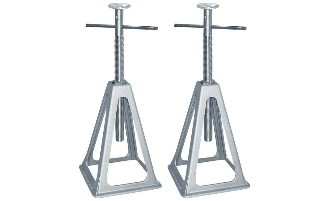 BERGER Stützbocksatz 2er Set | Caravan-Unterstellbock für Wohnwagen Reisemobile Auto | Traglast 1000 kg pro Wohnmobil-Stützbock| Wohnwagenstützen höhenverstellbar von 28-43 cm | Aluminium, Silber BERGER Stützbocksatz 2er Set | Caravan-Unterstellbock für Wohnwagen Reisemobile Auto | Traglast 1000 kg pro Wohnmobil-Stützbock| Wohnwagenstützen höhenverstellbar von 28-43 cm | Aluminium, Silber von BERGER