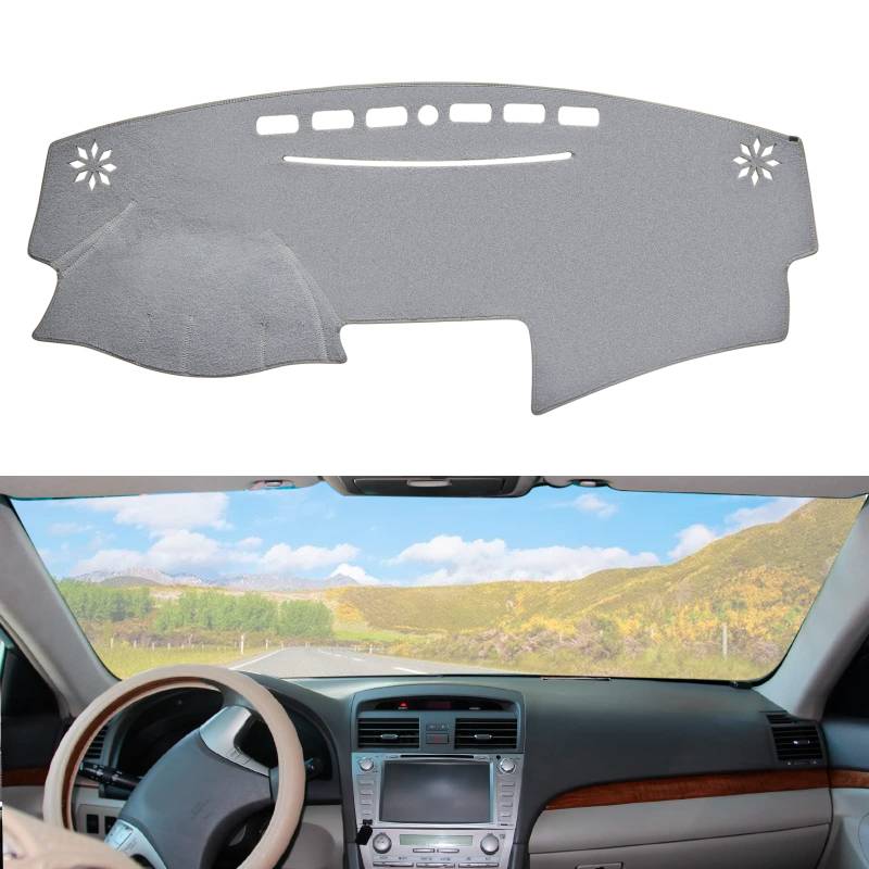 BERKSYDE Armaturenbrett-Abdeckmatte für Armaturenbrett, kompatibel mit Toyota Camry 2007–2011 (grau) von BERKSYDE